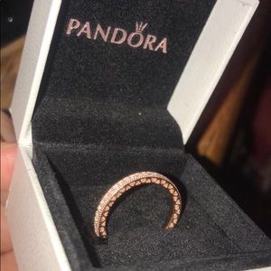 Rose Gold Pandora Heart Ring